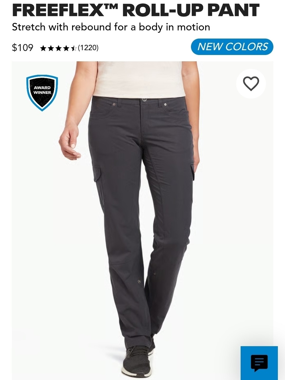 Kuhl Freeflex Roll-Up Pant in Koal